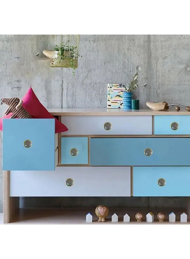 Mixed Floral Ceramic Knobs Bohemian Retro Vintage Drawer Cabinet Wardrobe Handles - Image 5